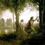 Personajes de la mitología. Orfeo y Eurídice.
