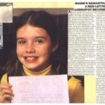 Samantha Smith, la niña que con su carta suavizó la guerra fría.
